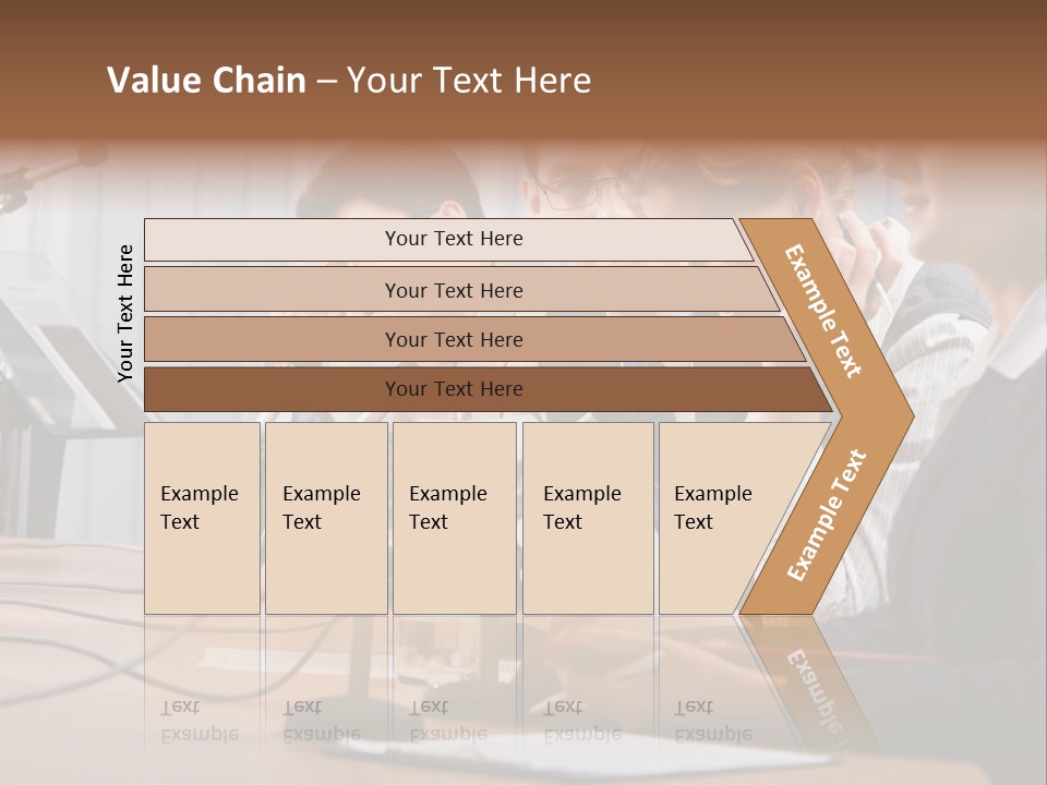 Row Smiling Speaking PowerPoint Template