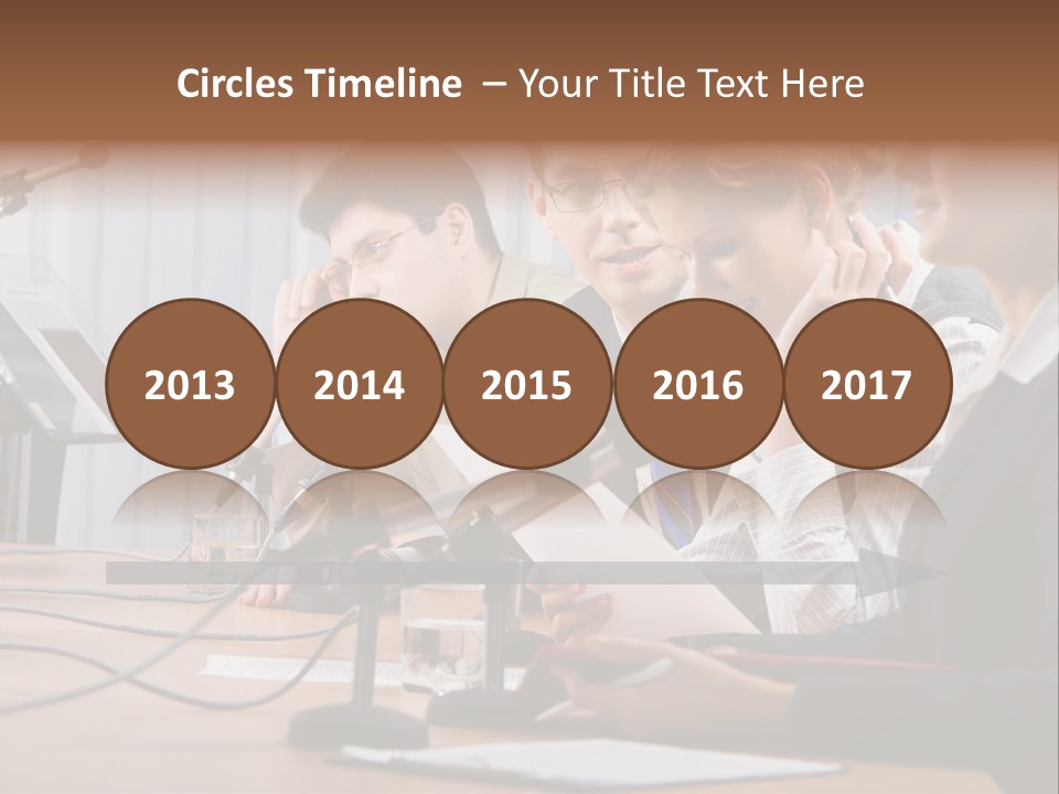 Row Smiling Speaking PowerPoint Template