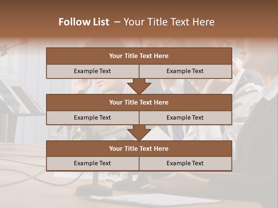 Row Smiling Speaking PowerPoint Template