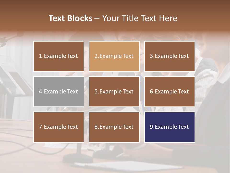 Row Smiling Speaking PowerPoint Template