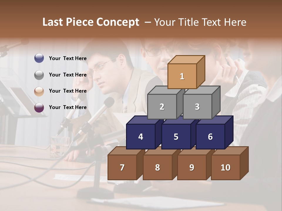 Row Smiling Speaking PowerPoint Template
