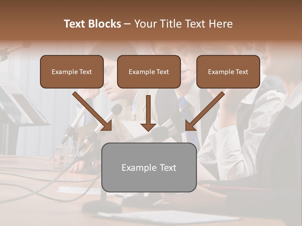 Row Smiling Speaking PowerPoint Template