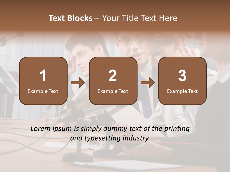Row Smiling Speaking PowerPoint Template