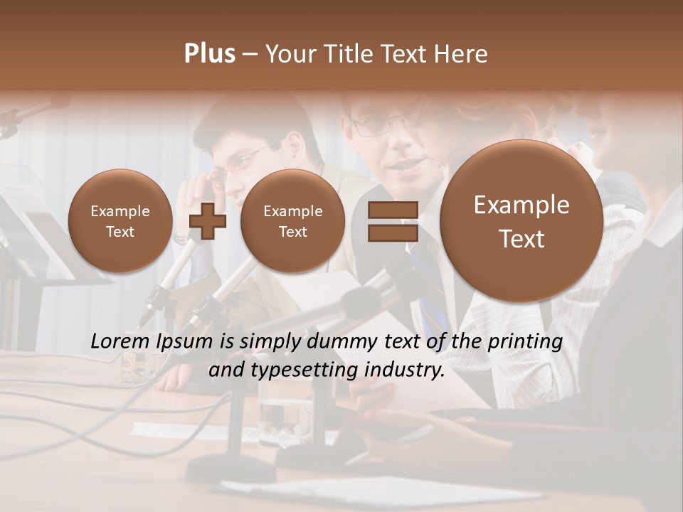 Row Smiling Speaking PowerPoint Template
