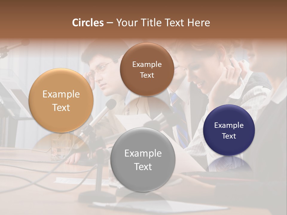 Row Smiling Speaking PowerPoint Template