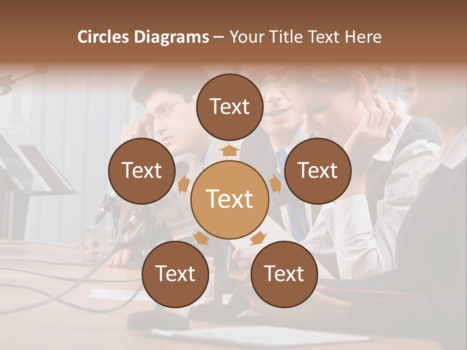 Row Smiling Speaking PowerPoint Template