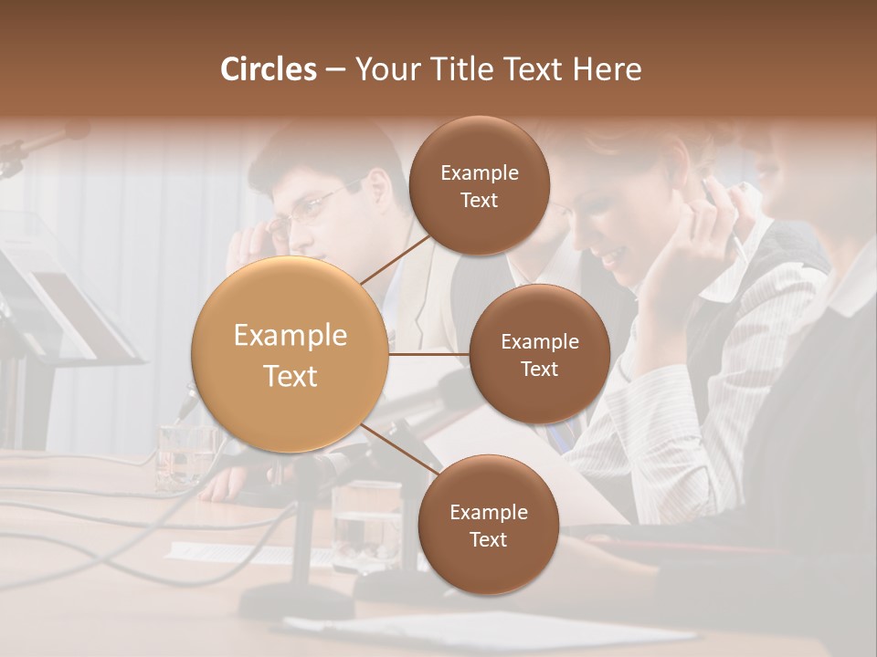 Row Smiling Speaking PowerPoint Template