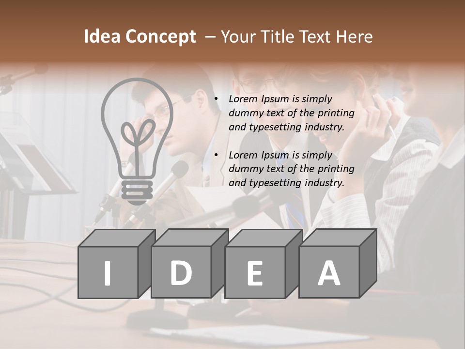 Row Smiling Speaking PowerPoint Template