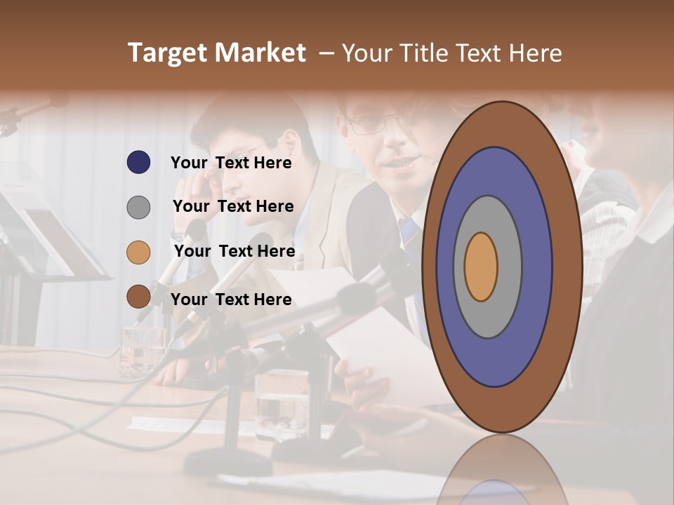 Row Smiling Speaking PowerPoint Template