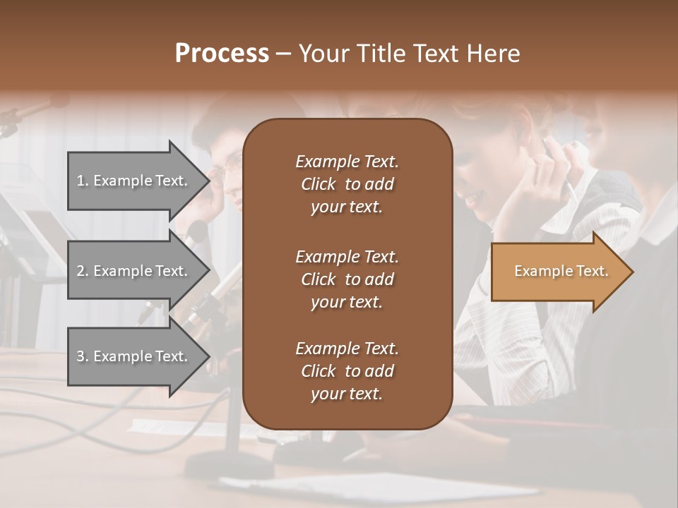 Row Smiling Speaking PowerPoint Template