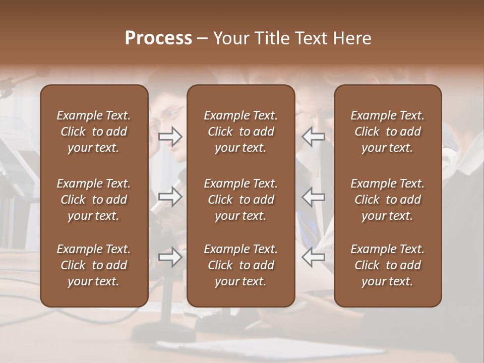 Row Smiling Speaking PowerPoint Template