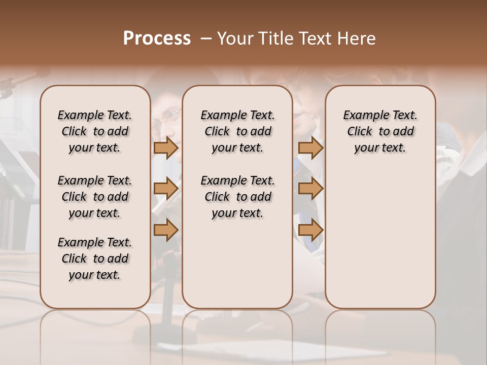 Row Smiling Speaking PowerPoint Template