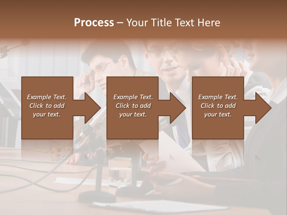 Row Smiling Speaking PowerPoint Template