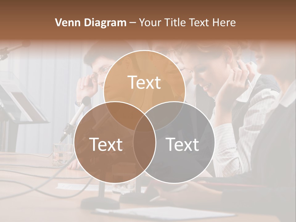 Row Smiling Speaking PowerPoint Template