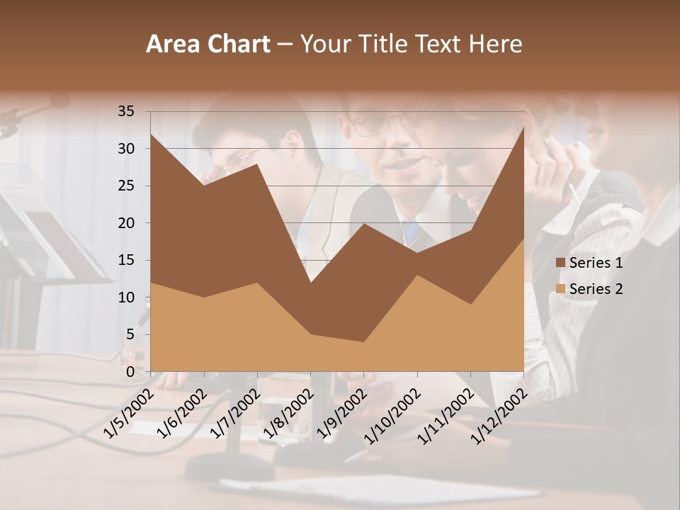 Row Smiling Speaking PowerPoint Template