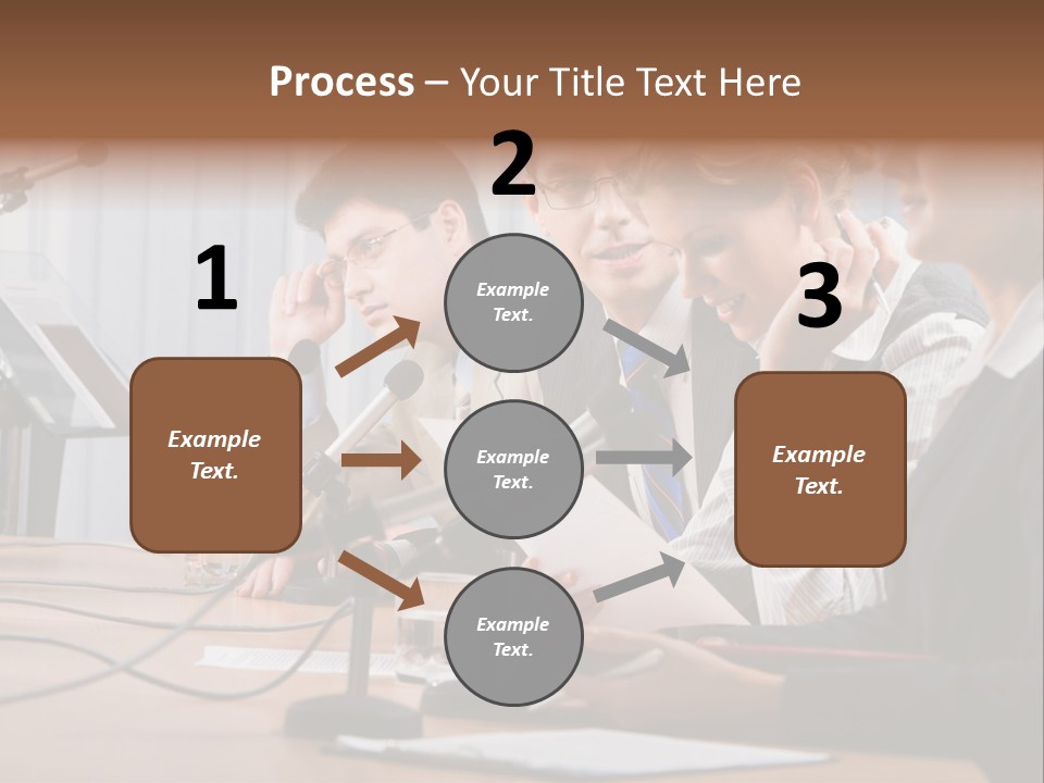 Row Smiling Speaking PowerPoint Template