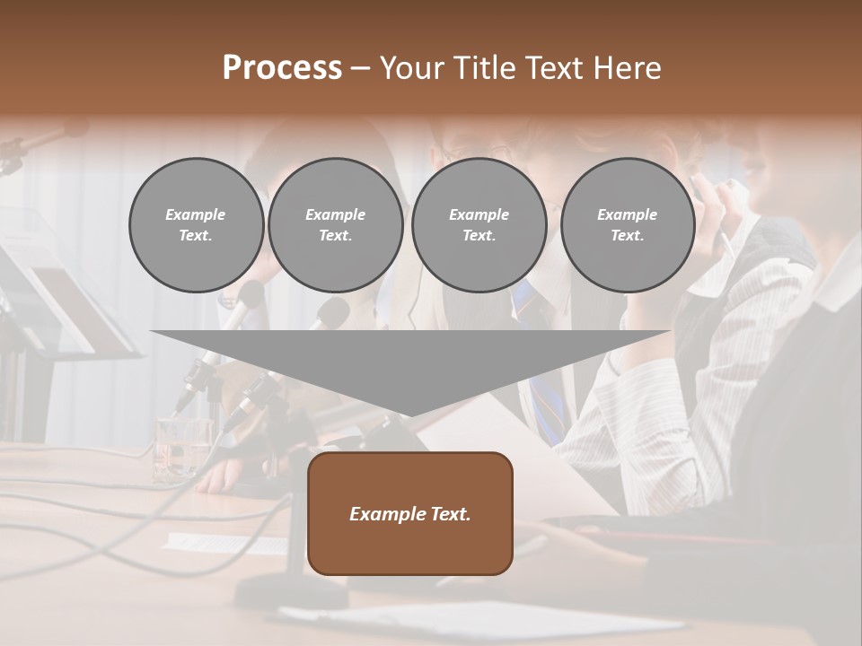 Row Smiling Speaking PowerPoint Template