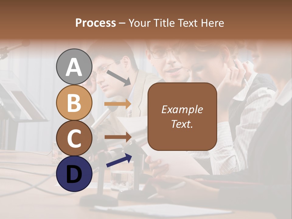 Row Smiling Speaking PowerPoint Template