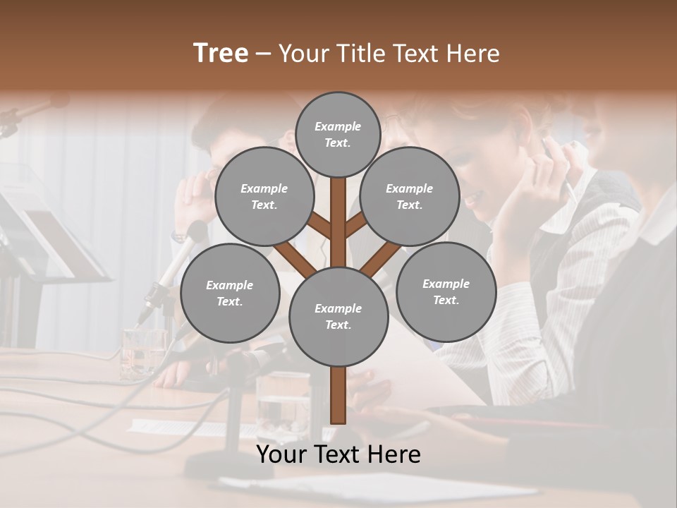 Row Smiling Speaking PowerPoint Template