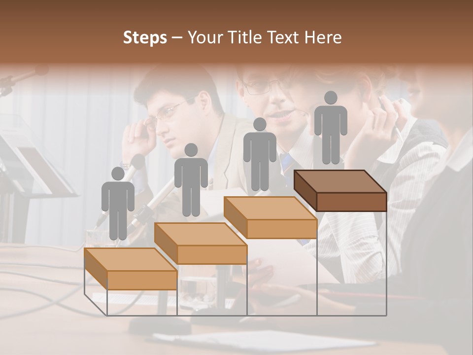 Row Smiling Speaking PowerPoint Template
