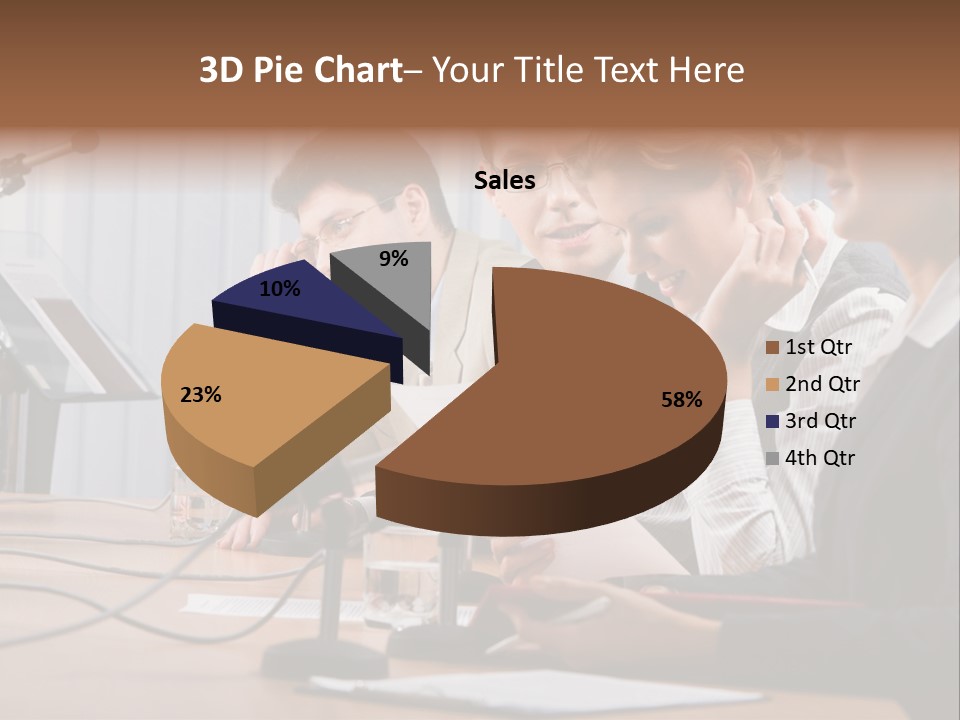 Row Smiling Speaking PowerPoint Template