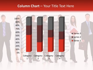 A Group Of Business People Standing In A Row PowerPoint Template