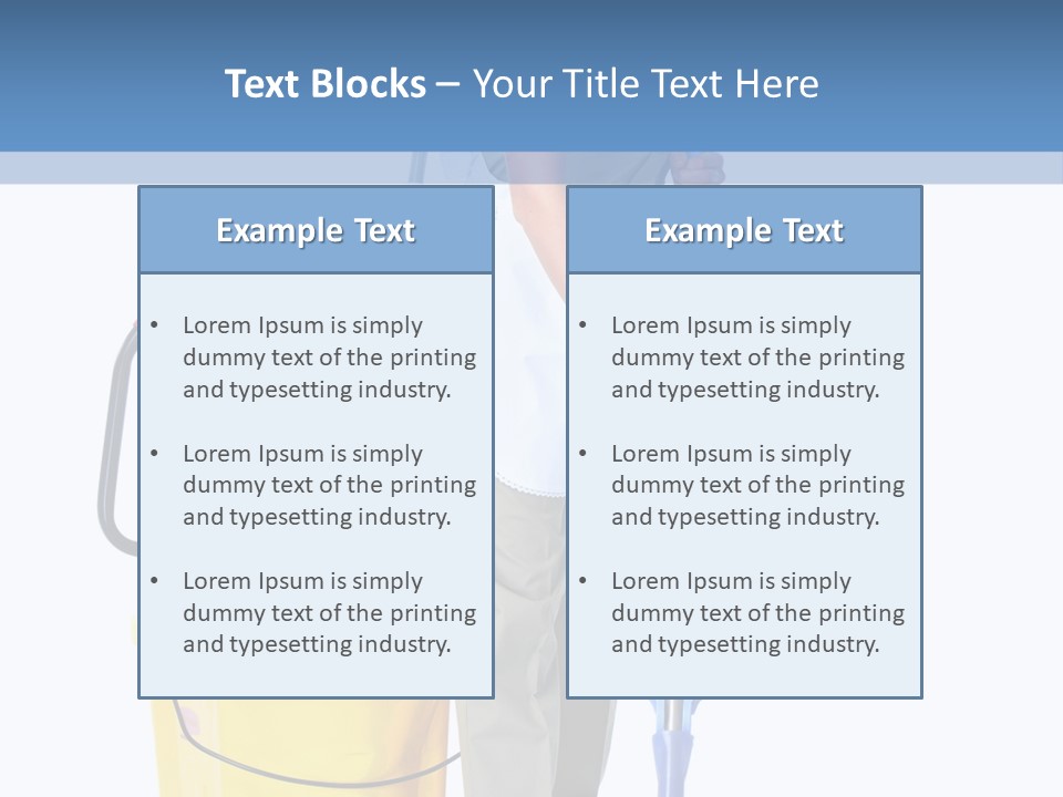 A Woman Cleaning The Floor With A Mop And Bucket PowerPoint Template