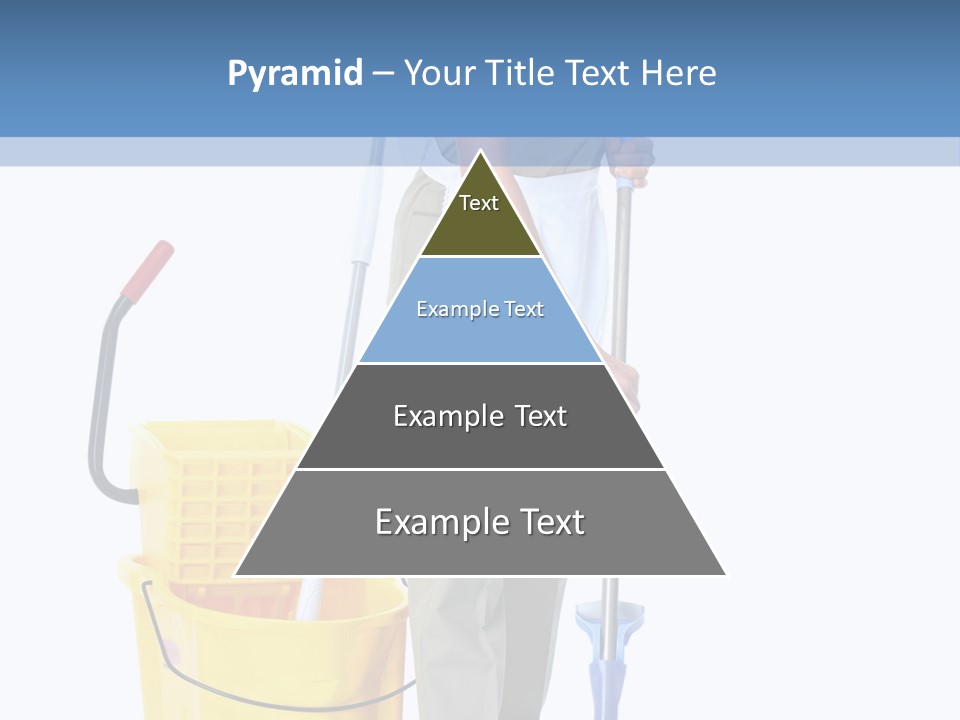 A Woman Cleaning The Floor With A Mop And Bucket PowerPoint Template