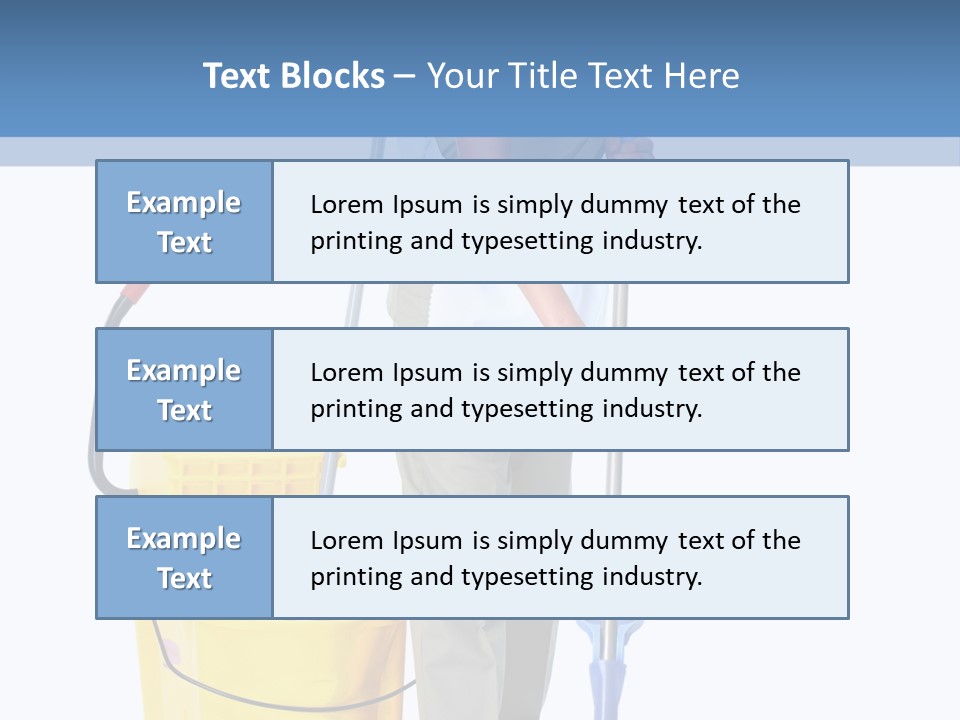 A Woman Cleaning The Floor With A Mop And Bucket PowerPoint Template
