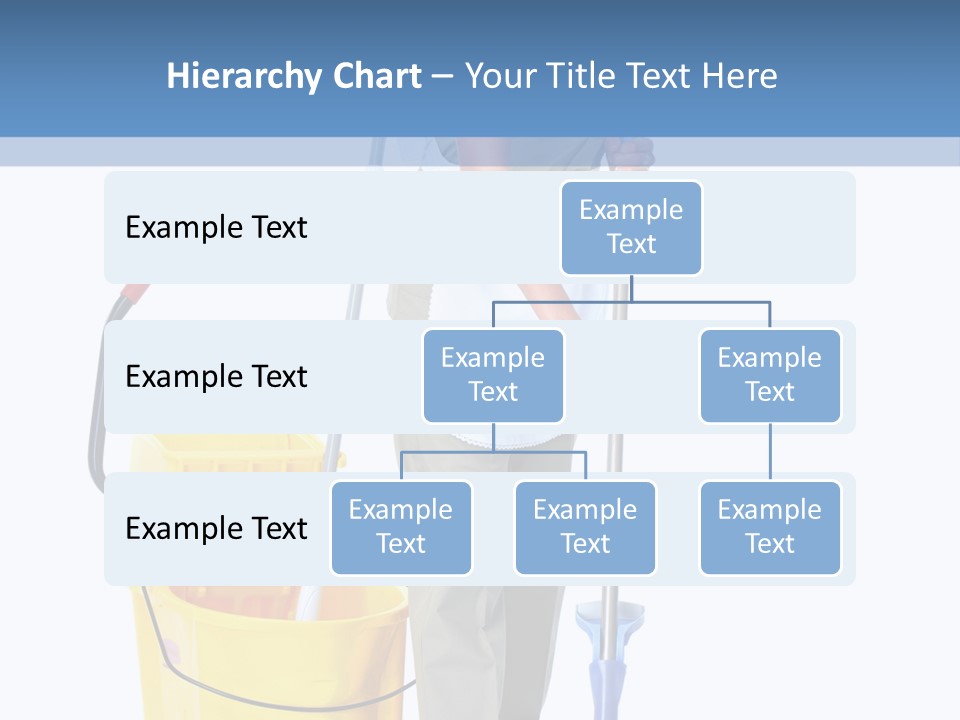 A Woman Cleaning The Floor With A Mop And Bucket PowerPoint Template