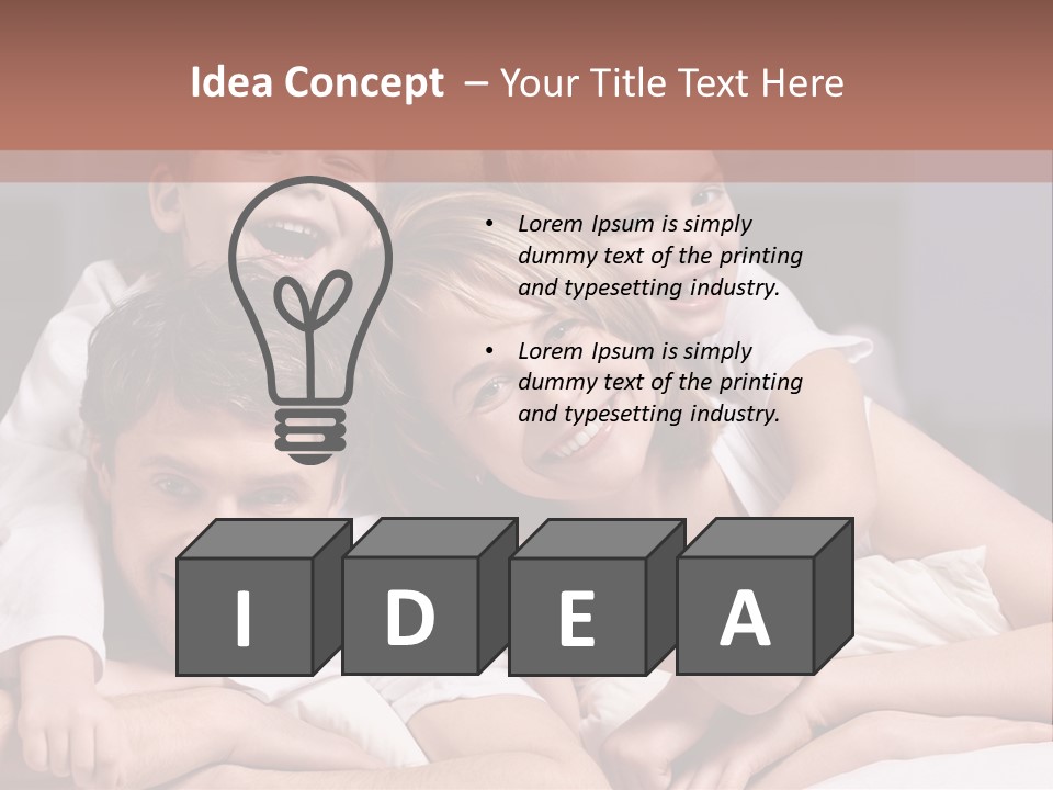 Indoors Family White PowerPoint Template