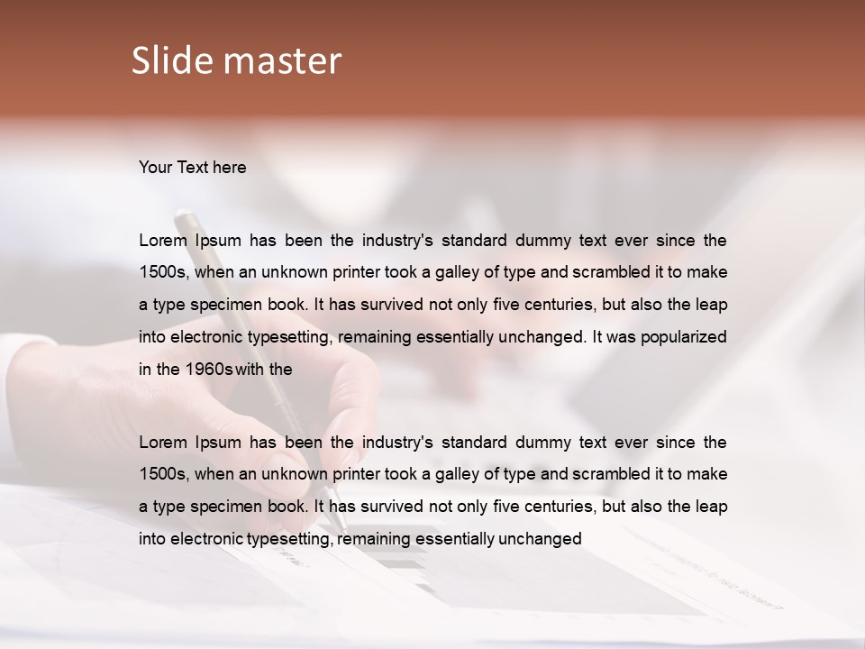 Closeup White Form PowerPoint Template