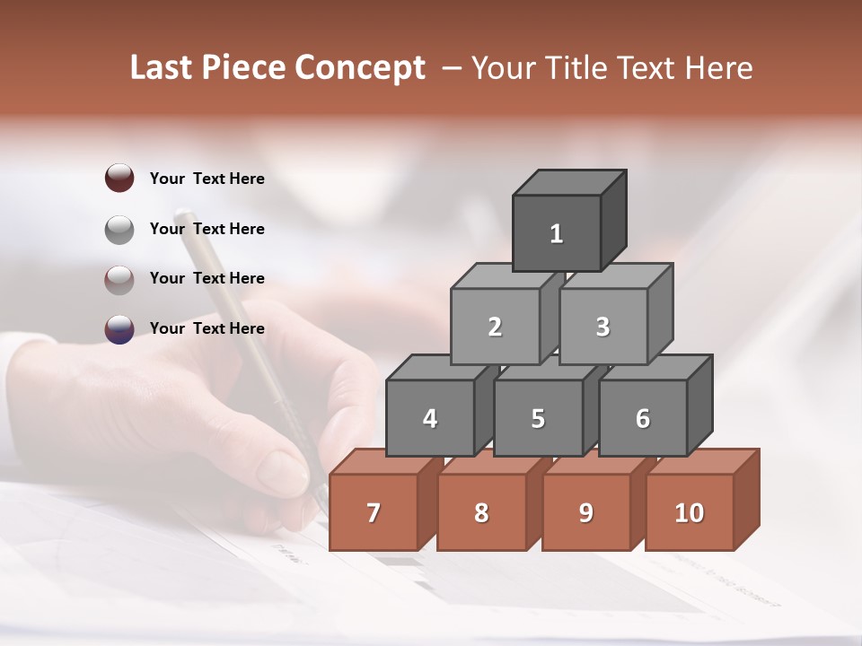 Closeup White Form PowerPoint Template