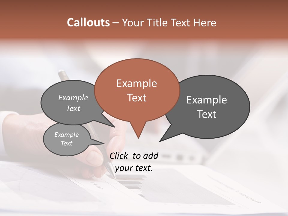 Closeup White Form PowerPoint Template