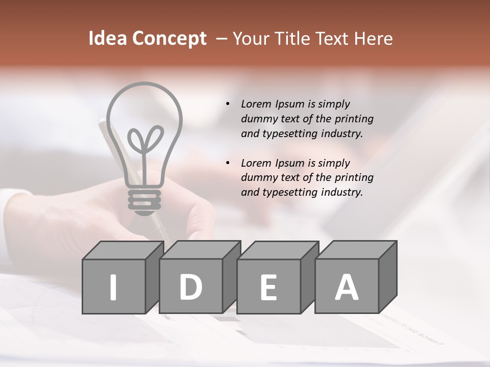 Closeup White Form PowerPoint Template