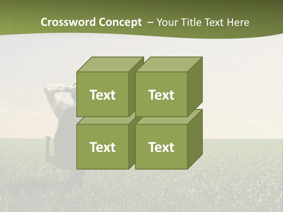 Young Sitting Angle PowerPoint Template