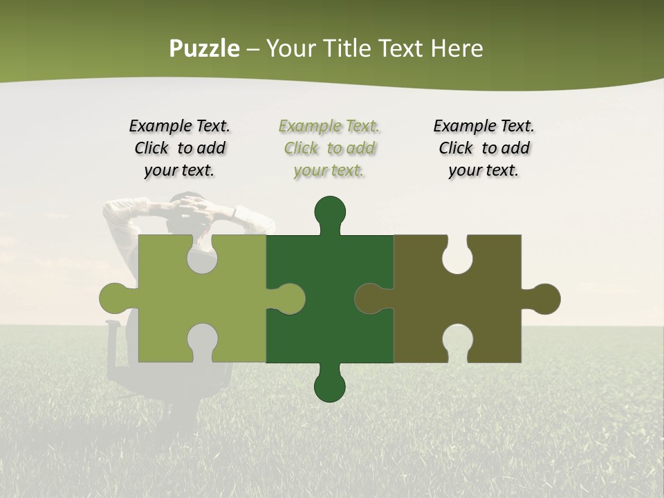 Young Sitting Angle PowerPoint Template