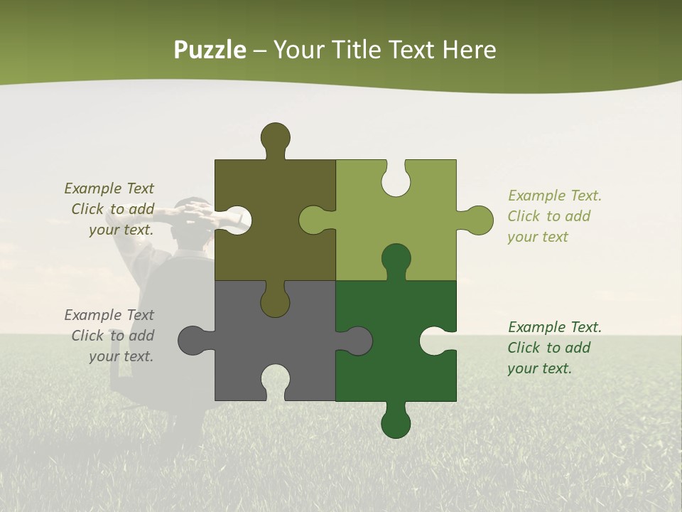 Young Sitting Angle PowerPoint Template