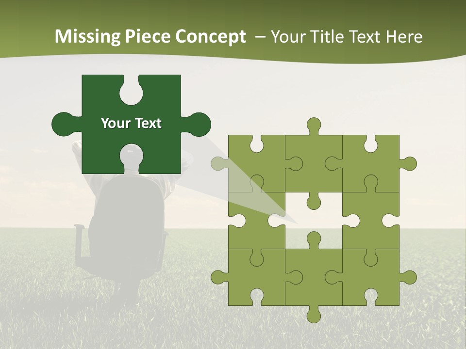 Young Sitting Angle PowerPoint Template