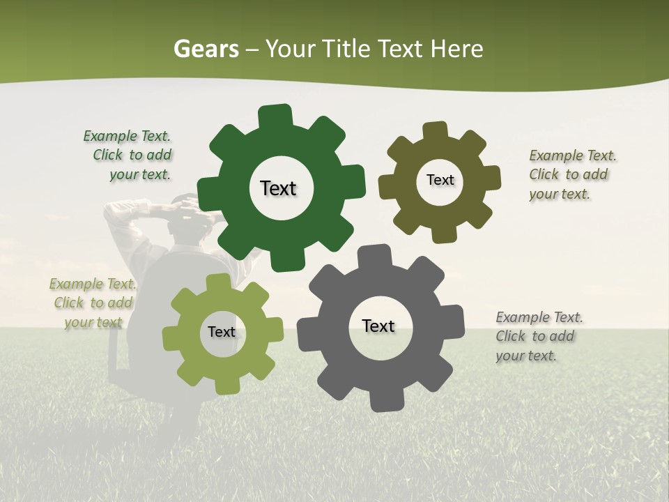 Young Sitting Angle PowerPoint Template