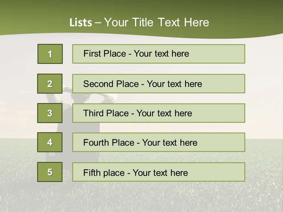 Young Sitting Angle PowerPoint Template