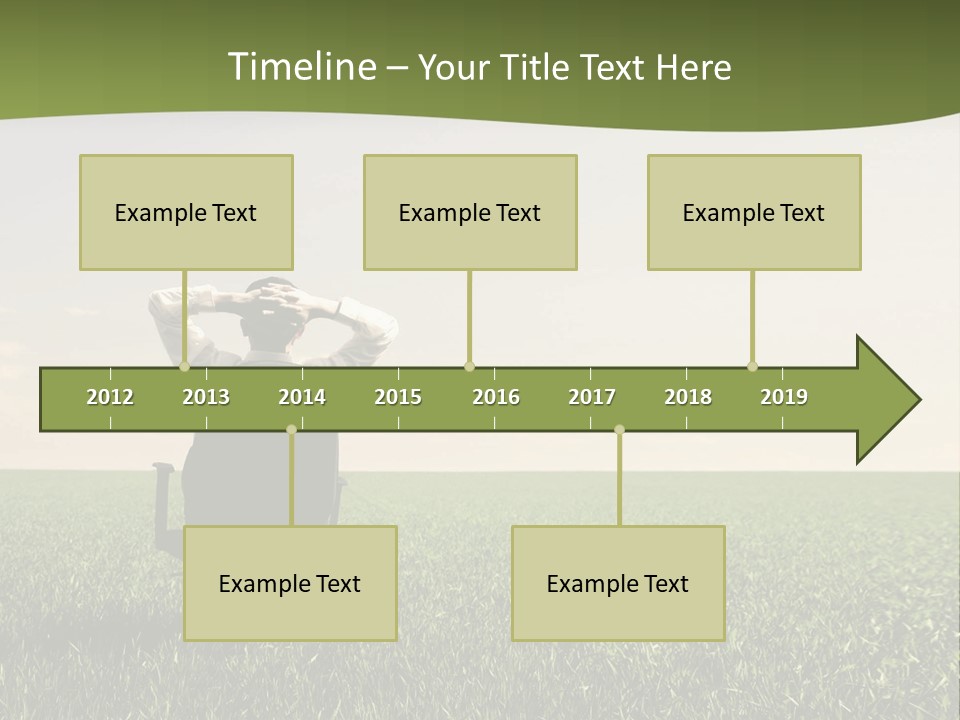 Young Sitting Angle PowerPoint Template
