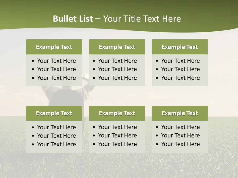 Young Sitting Angle PowerPoint Template