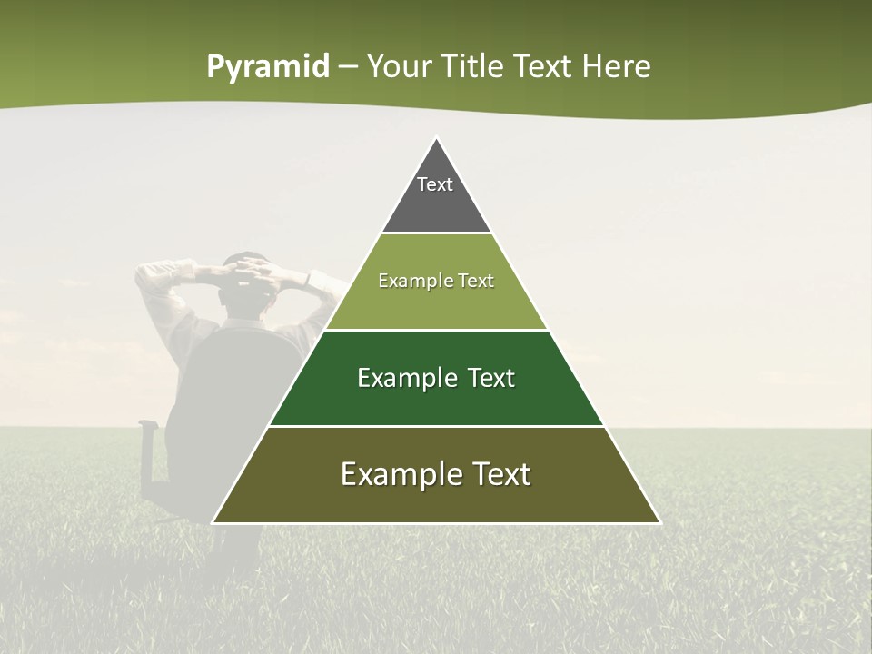 Young Sitting Angle PowerPoint Template