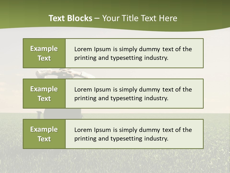 Young Sitting Angle PowerPoint Template