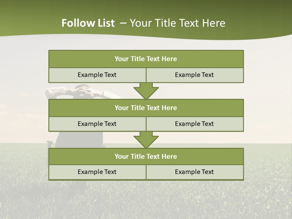 Young Sitting Angle PowerPoint Template