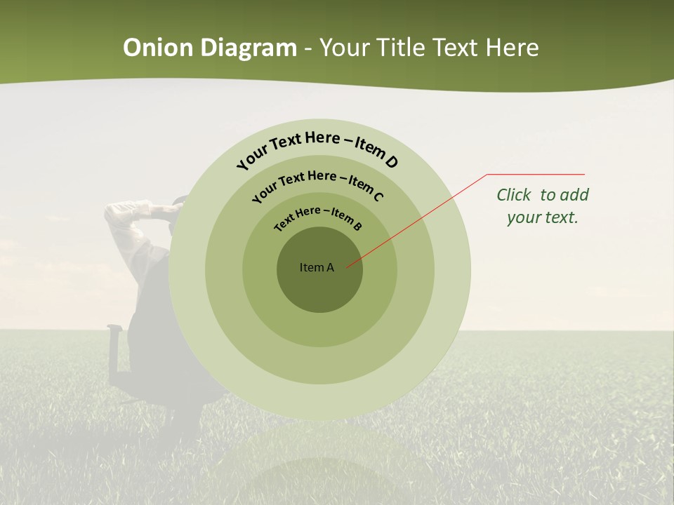 Young Sitting Angle PowerPoint Template