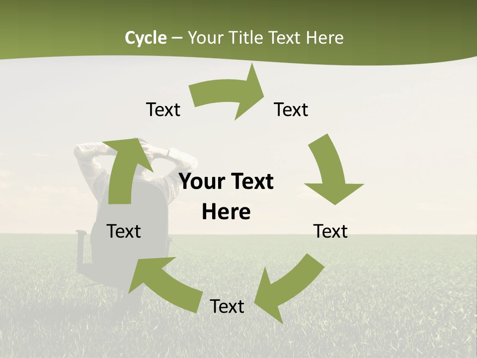 Young Sitting Angle PowerPoint Template