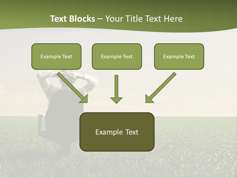 Young Sitting Angle PowerPoint Template