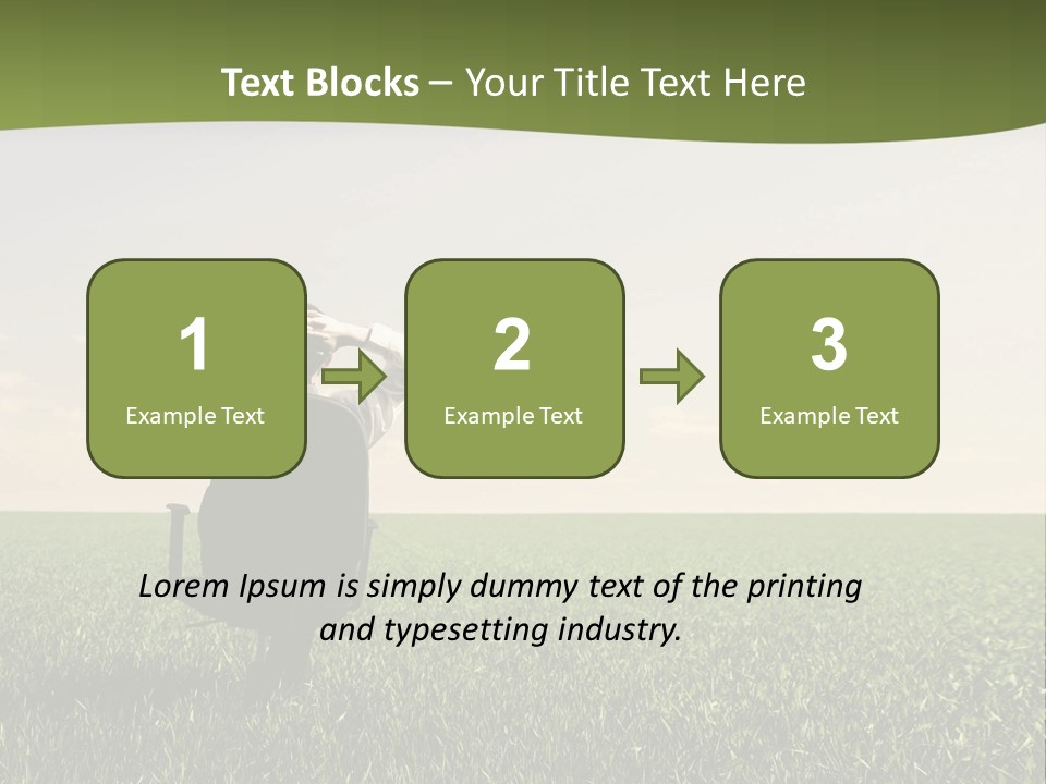 Young Sitting Angle PowerPoint Template